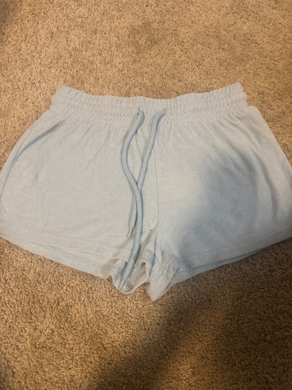Forever 21 Light Blue Terry Drawstring Lounge Shorts